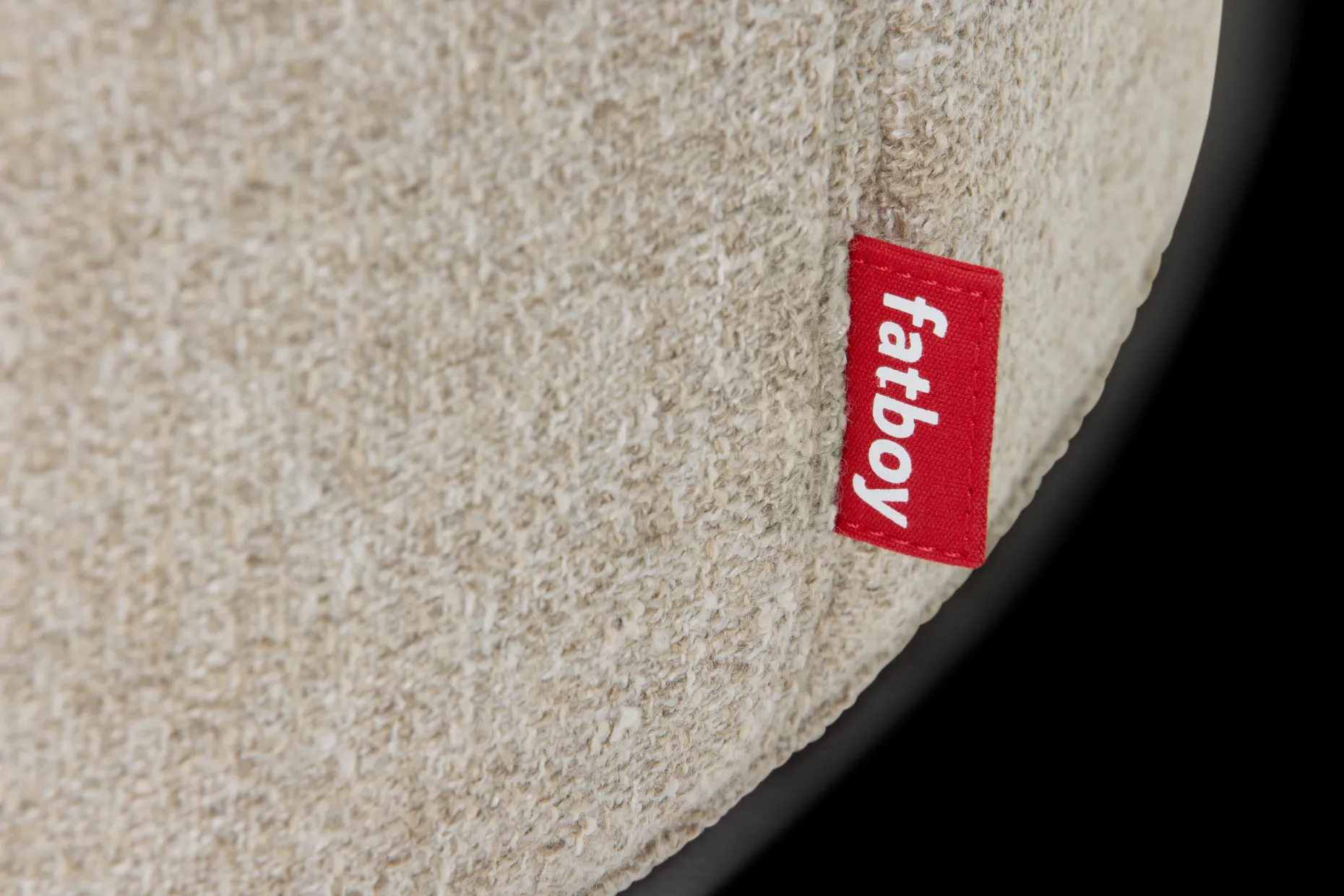 Pfffh Boucle Pouf, beige, 90x90x40 cm