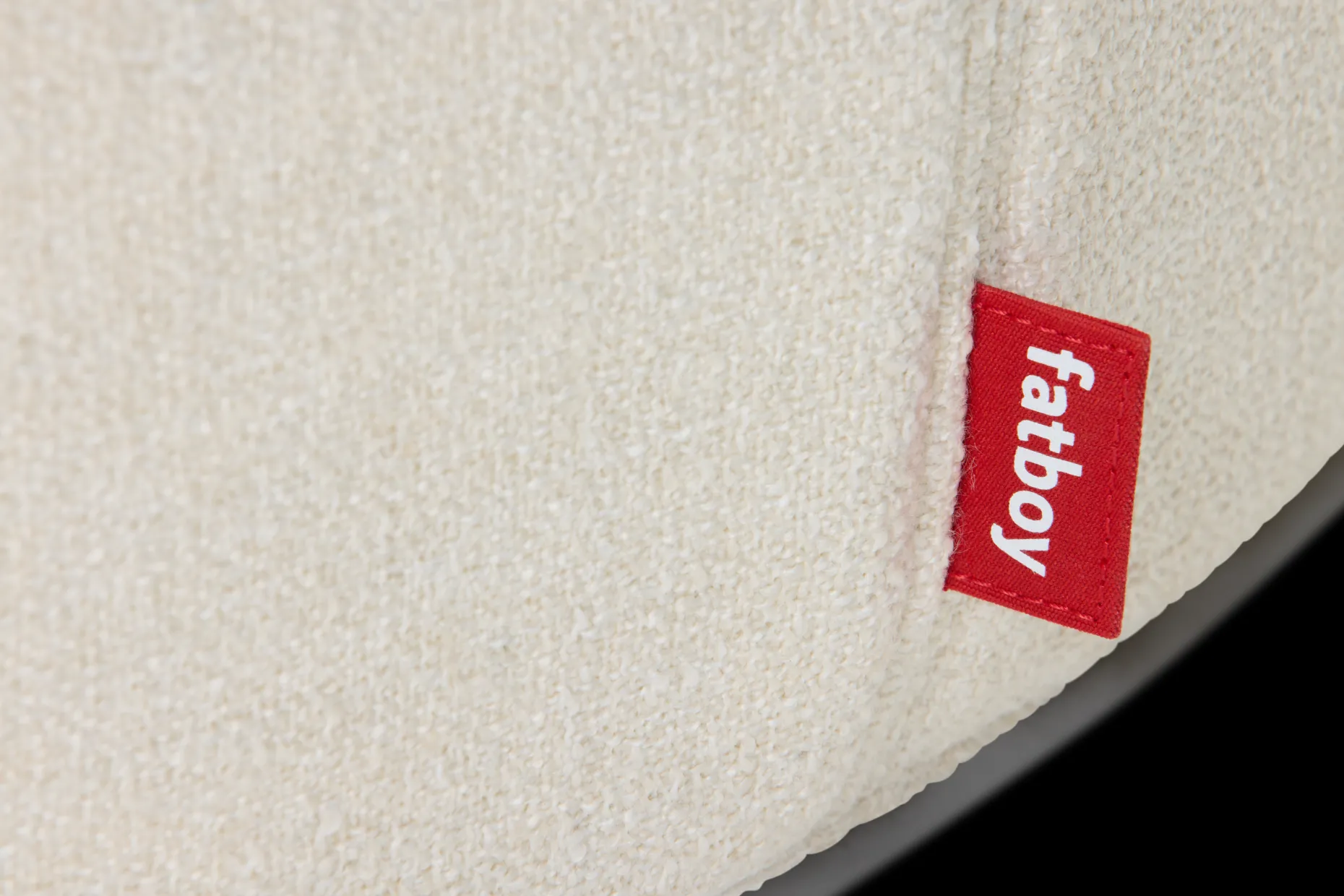 Pfffh Boucle Pouf, beige, 90x90x40 cm