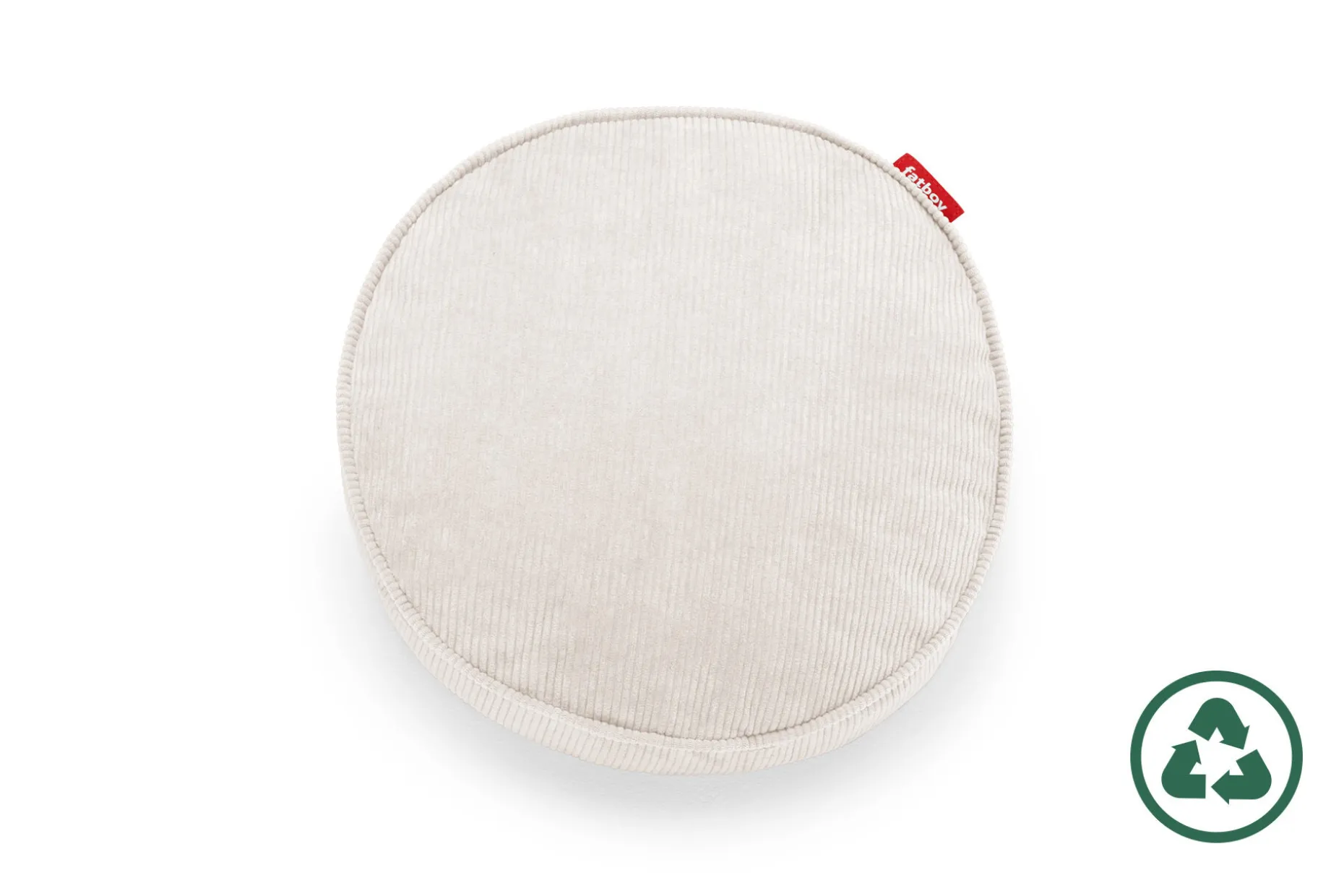 Pill Pillow Cord Coussins décoratifs, beige, 40x40x7 cm