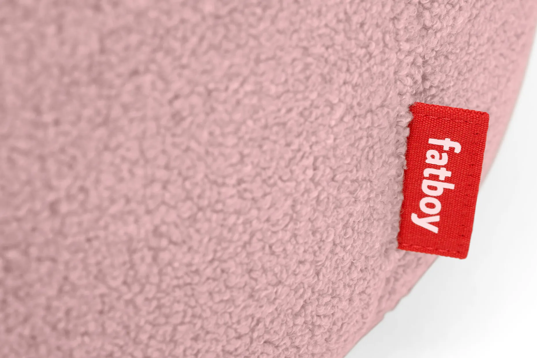 Point Large Sherpa Grand pouf d’intérieur, rose, 70x70x40 cm