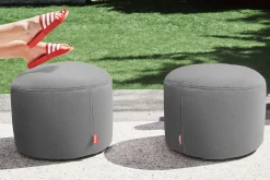 Point Outdoor Pouf d’extérieur, gris, 50x50x35 cm