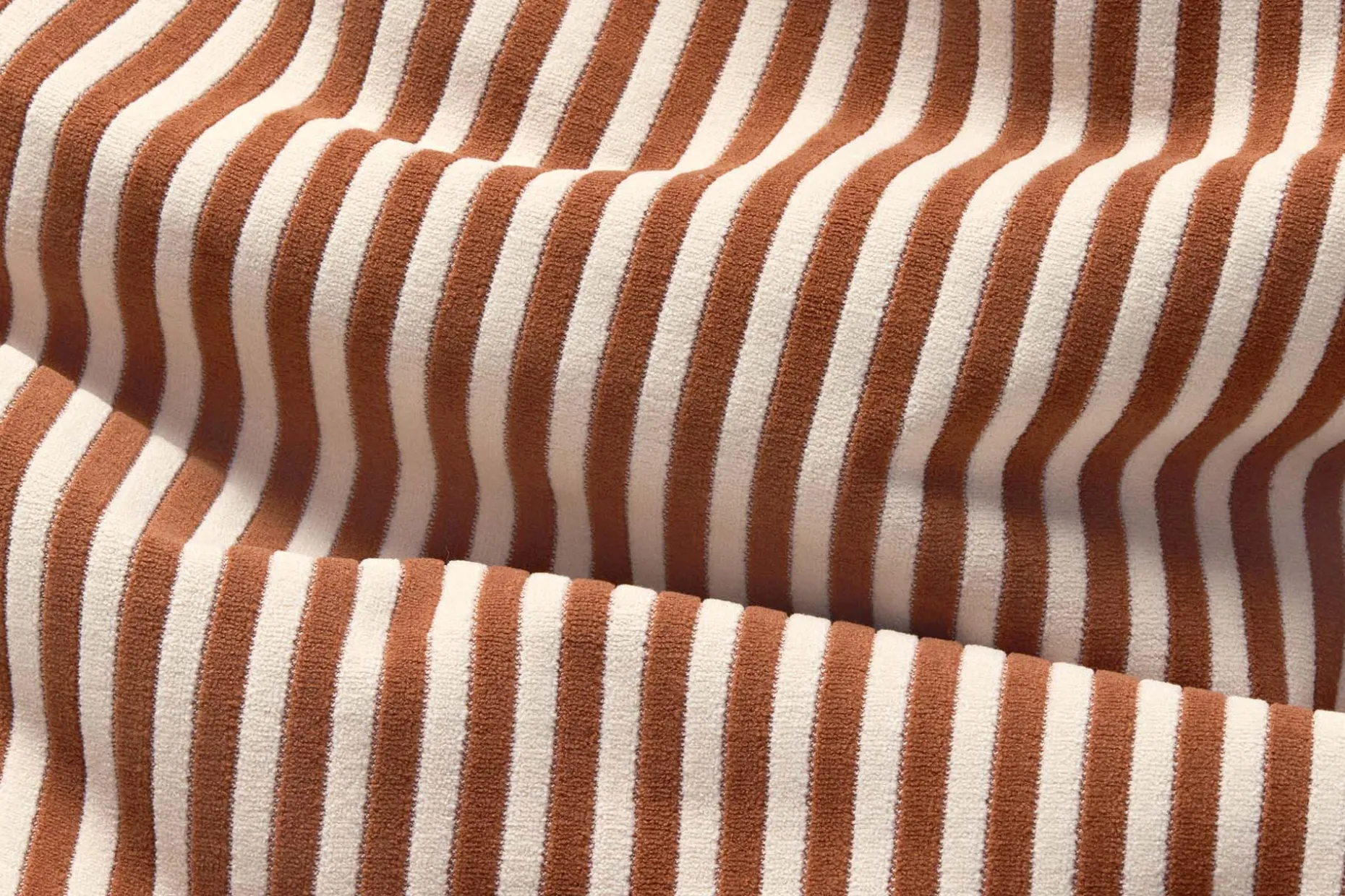 Point Terry Pouf en éponge, marron, 50x50x35 cm