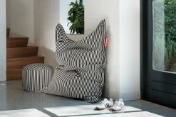 Point Terry Pouf en éponge, beige, 50x50x35 cm