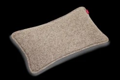 Puff Pillow Boucle Coussin décoratif, marron, 65x24 cm
