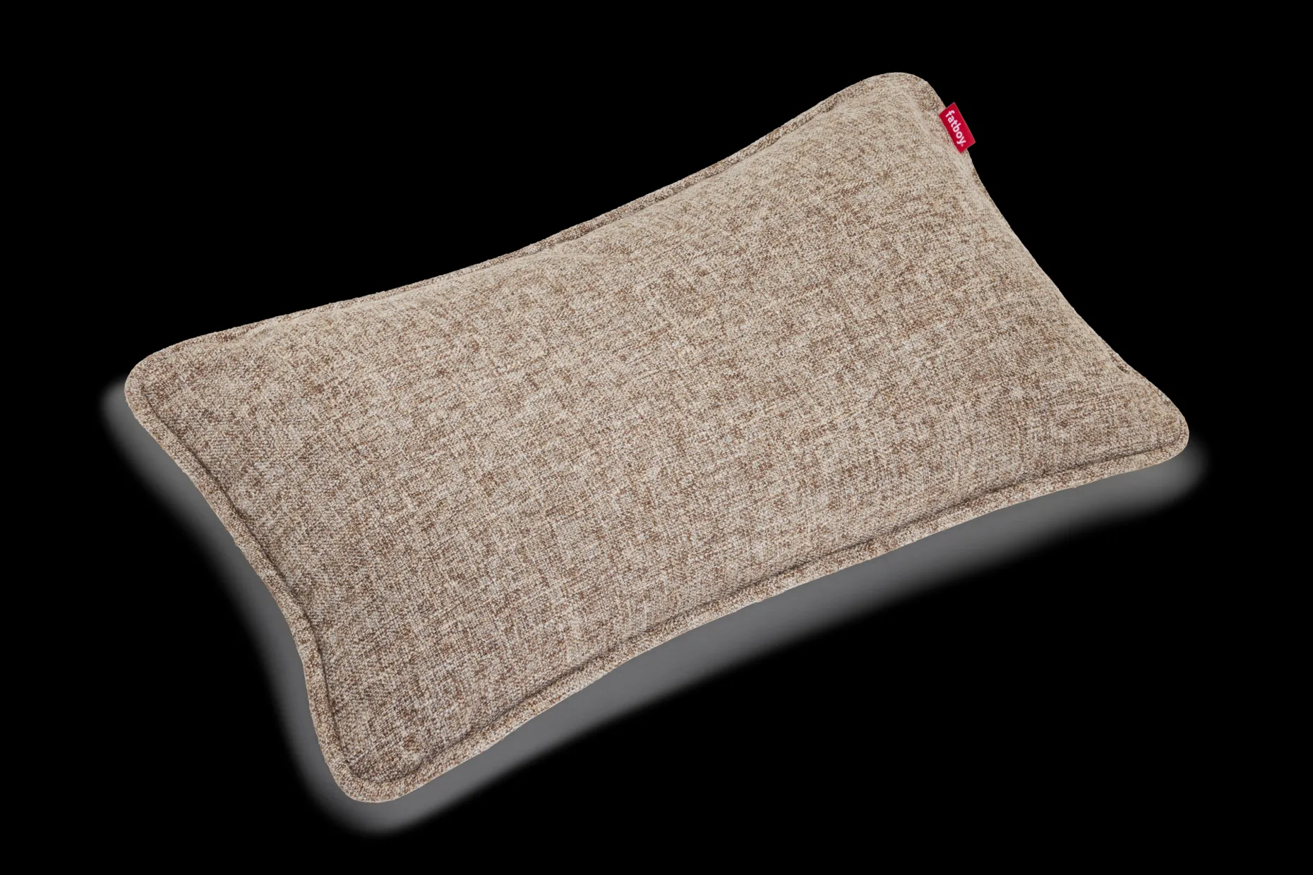 Puff Pillow Boucle Coussin décoratif, marron, 65x24 cm