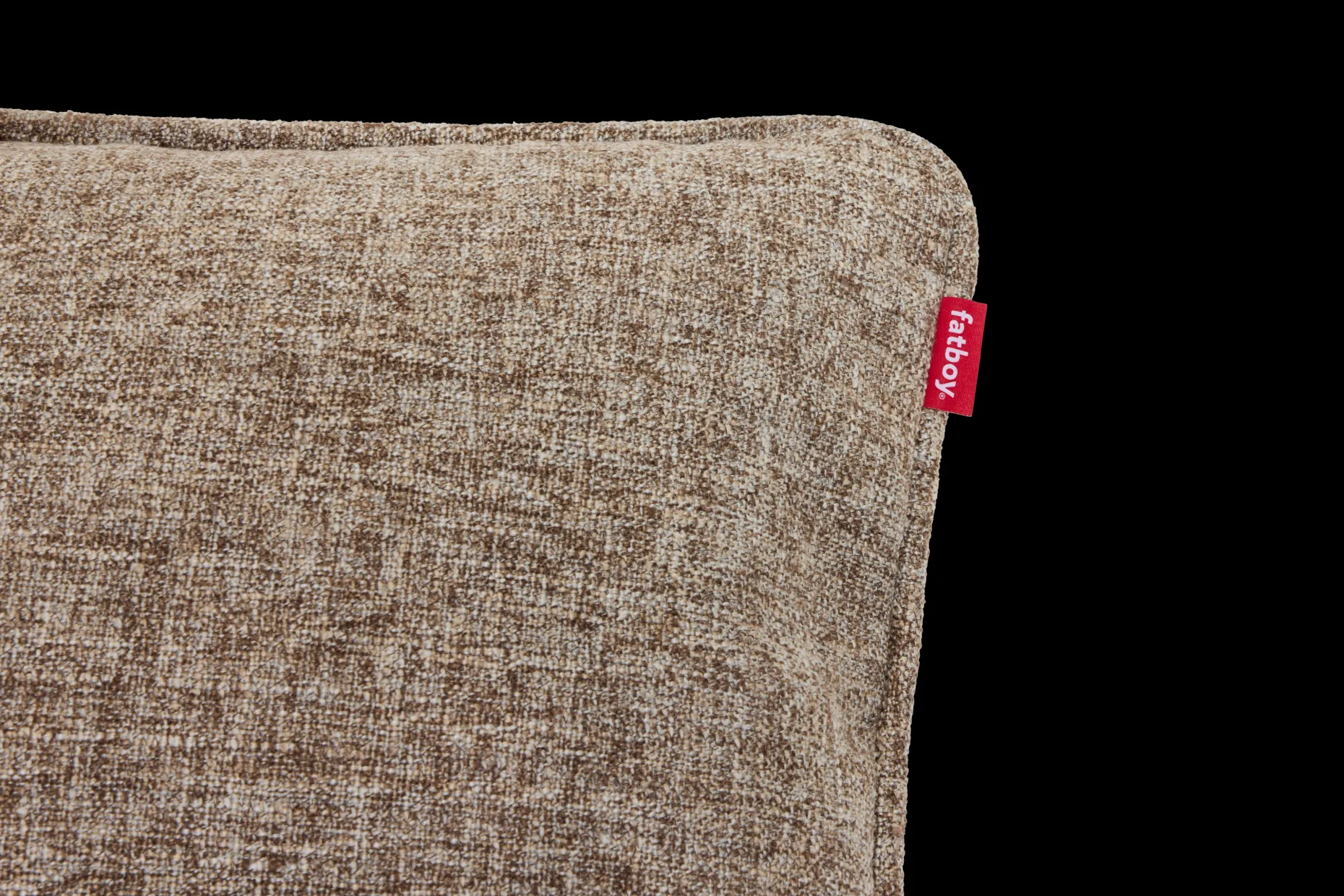 Puff Pillow Boucle Coussin décoratif, marron, 65x24 cm