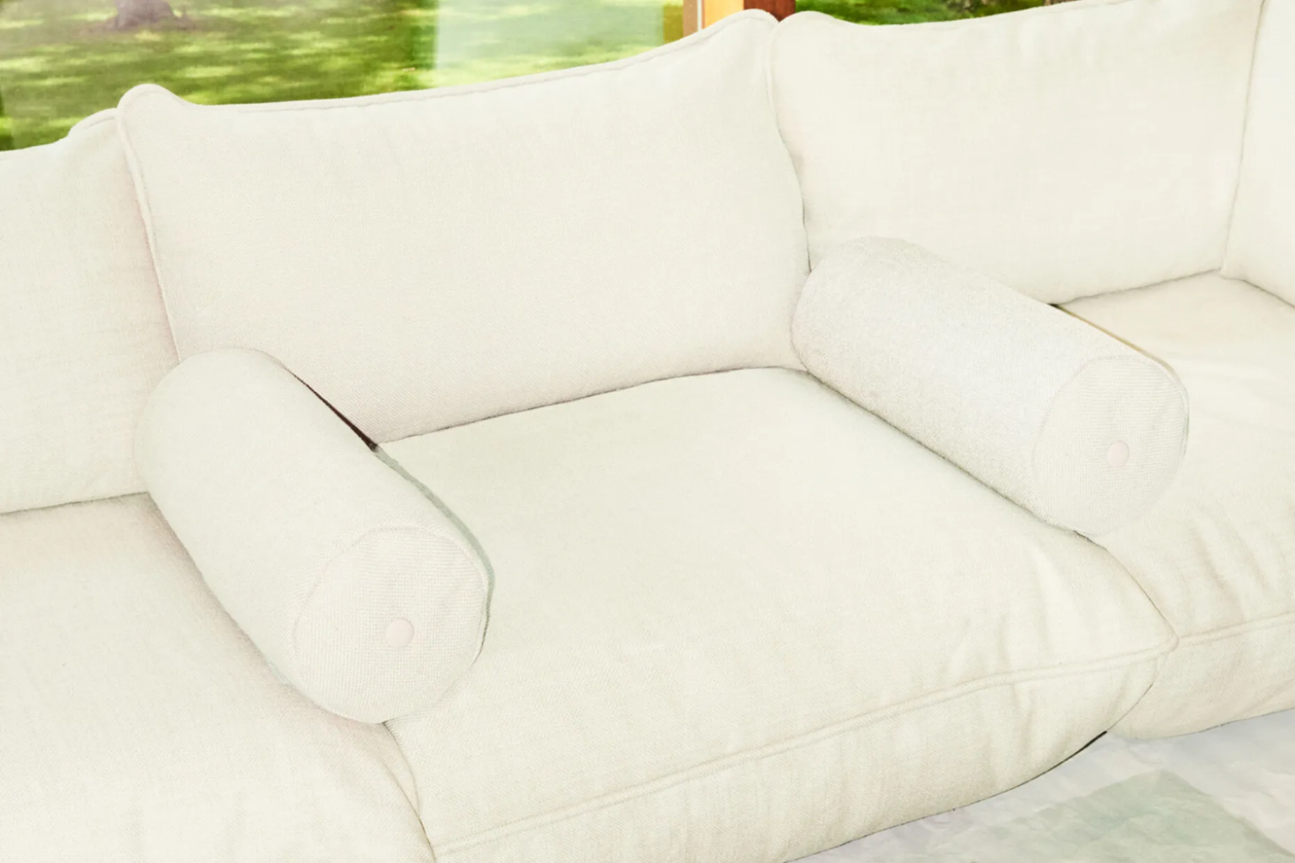 Puff Weave Rolster Pillows Coussin décoratif, 65x24 cm