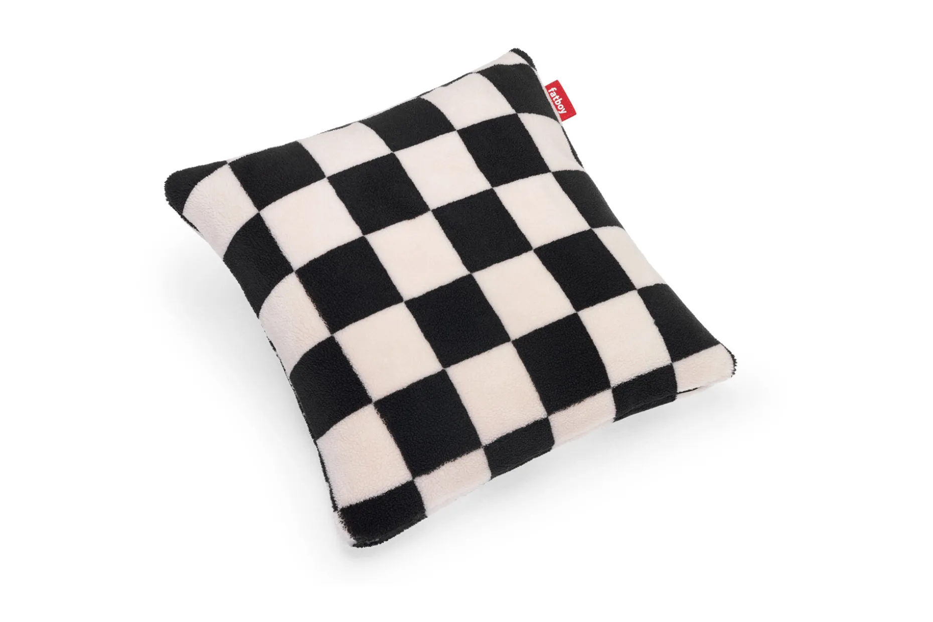 Square Pillow Teddy Un coussin en tissu peluche ultra-doux, blanc, 50x50 cm