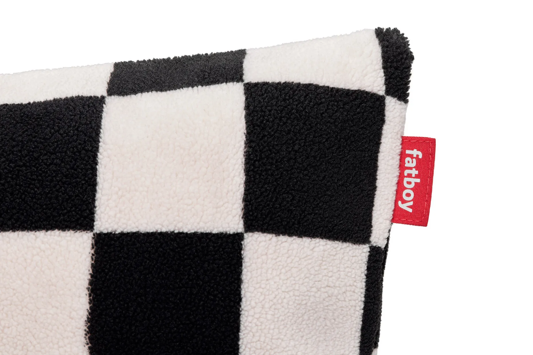Square Pillow Teddy Un coussin en tissu peluche ultra-doux, blanc, 50x50 cm