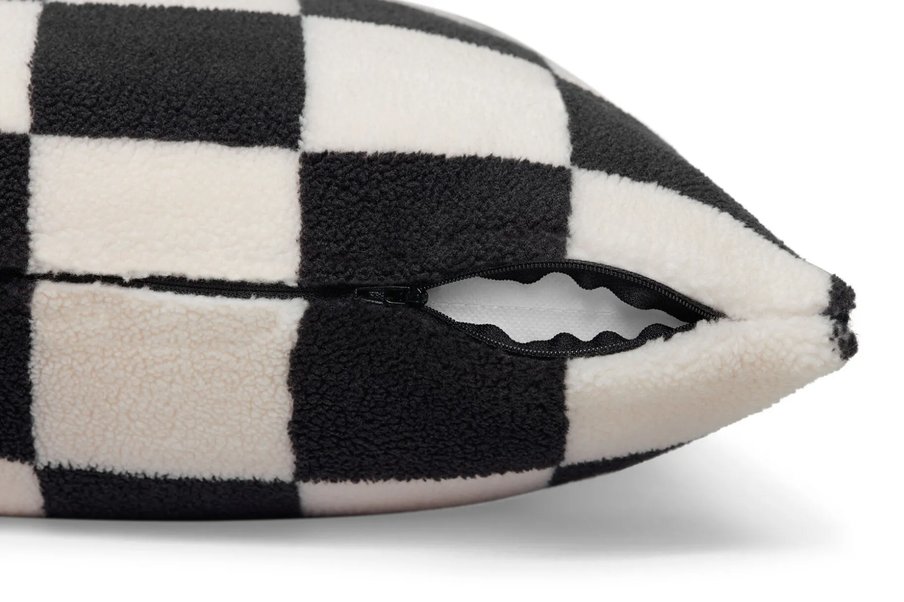 Square Pillow Teddy Un coussin en tissu peluche ultra-doux, blanc, 50x50 cm
