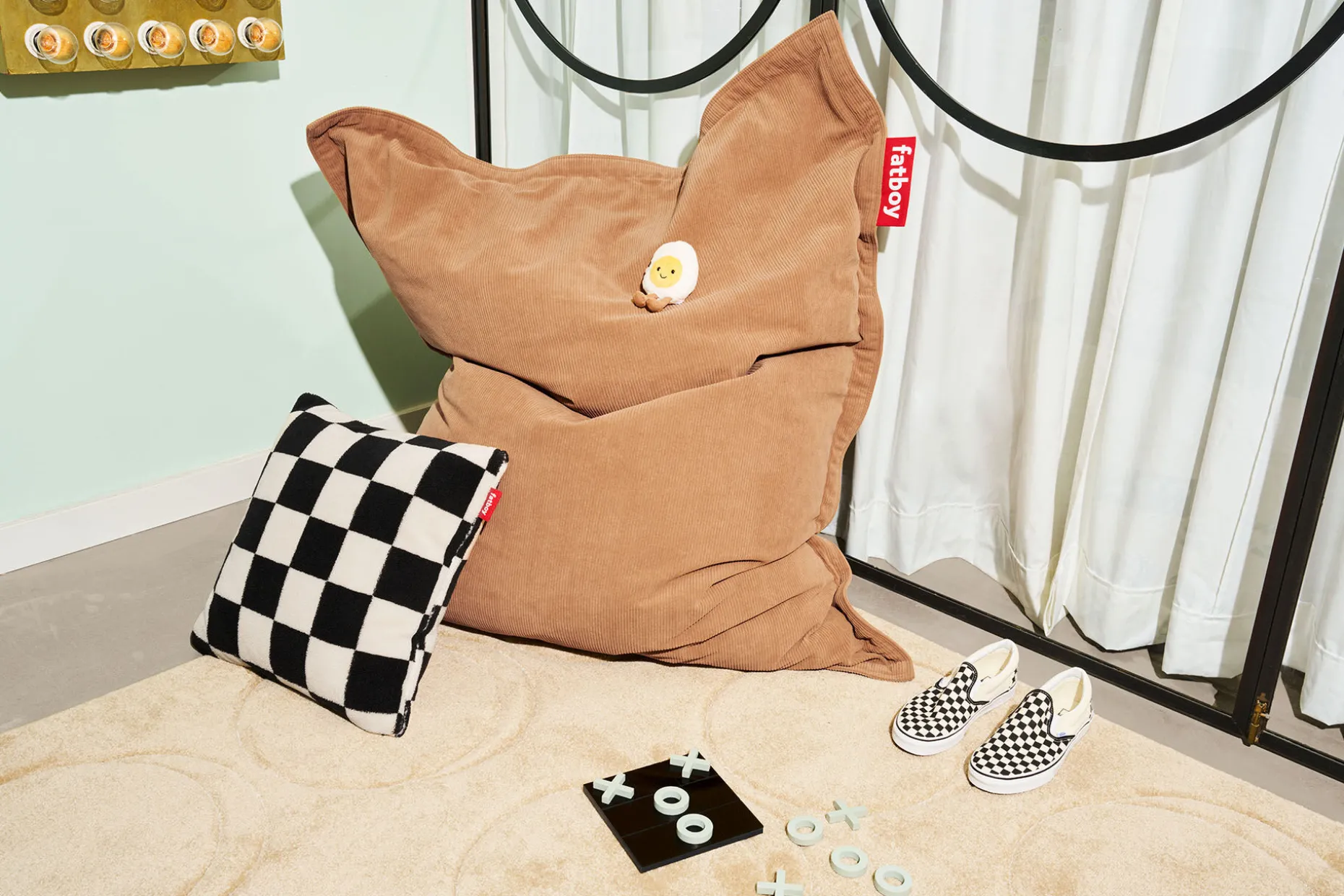 Square Pillow Teddy Un coussin en tissu peluche ultra-doux, blanc, 50x50 cm