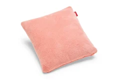 Square Pillow Teddy Un coussin en tissu peluche ultra-doux, rose, 50x50 cm