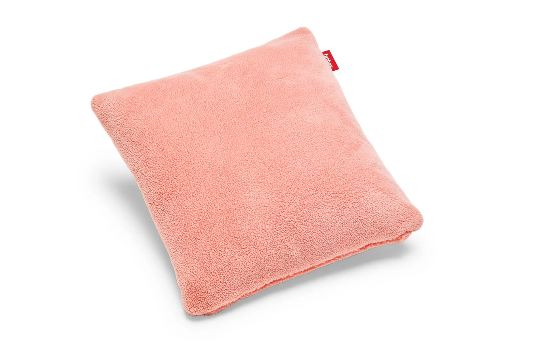 Square Pillow Teddy Un coussin en tissu peluche ultra-doux, rose, 50x50 cm