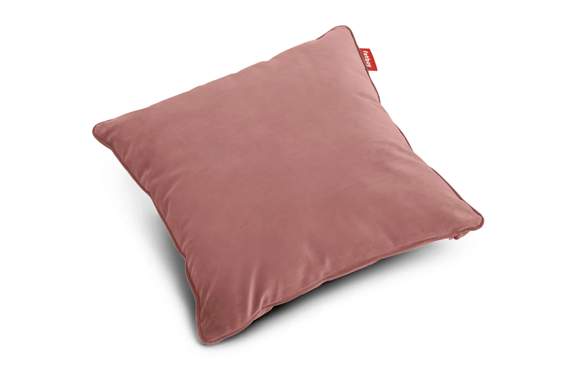 Square Pillow Velvet Coussin décoratif, rose, 50x50x5 cm