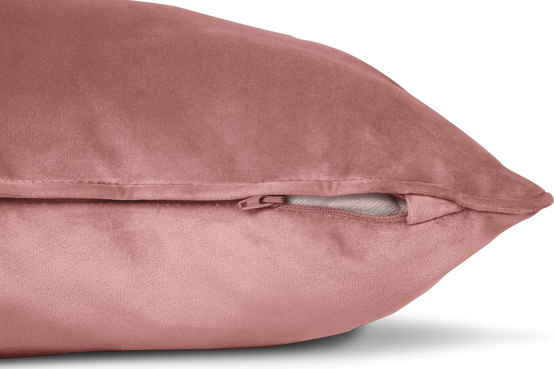 Square Pillow Velvet Coussin décoratif, rose, 50x50x5 cm