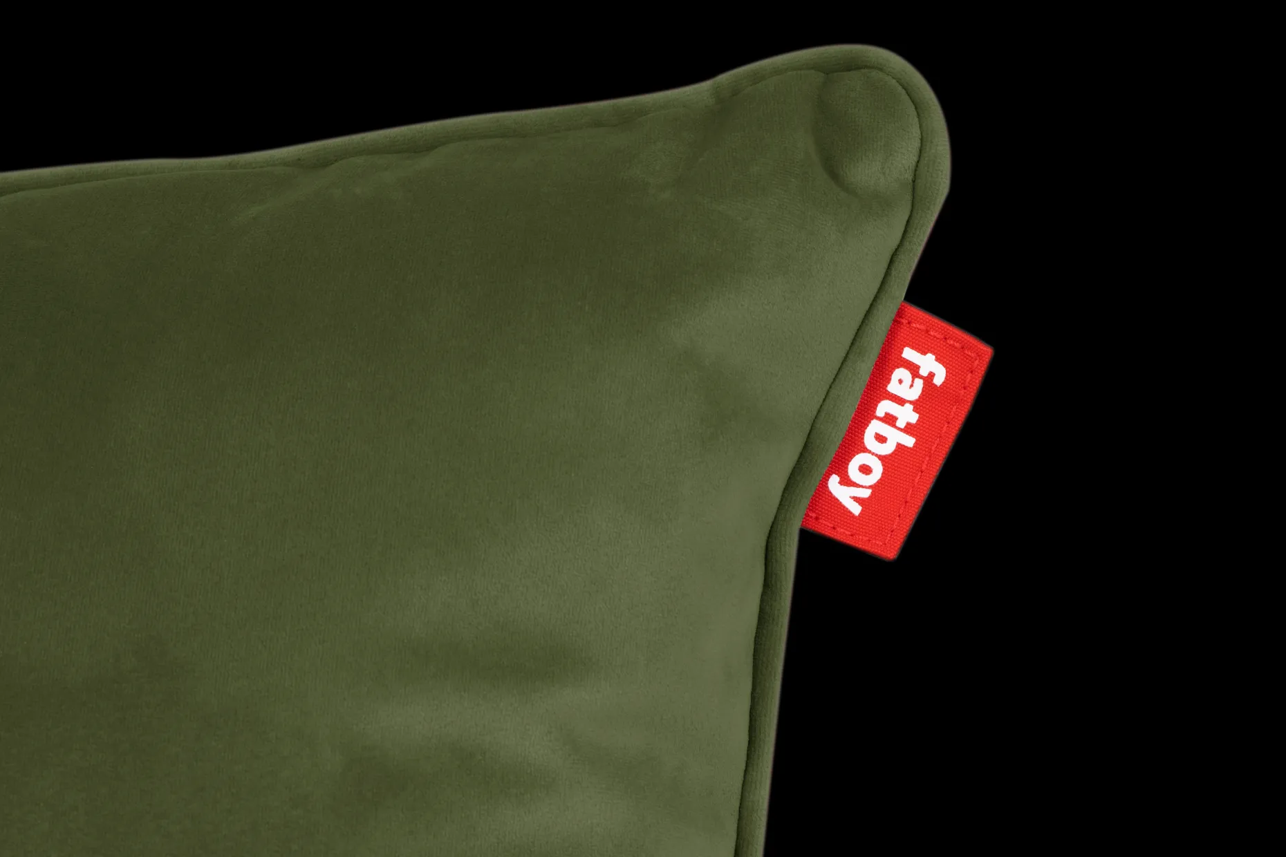 Square Pillow Velvet Coussin décoratif, vert, 50x50x5 cm