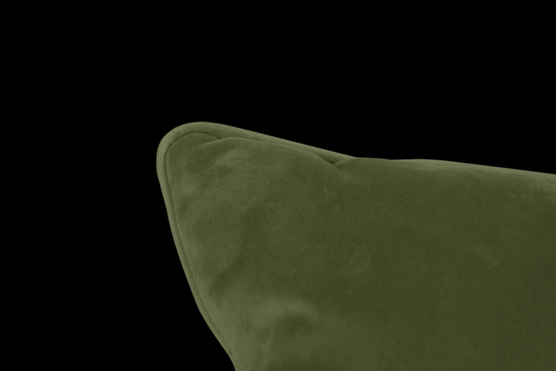 Square Pillow Velvet Coussin décoratif, vert, 50x50x5 cm