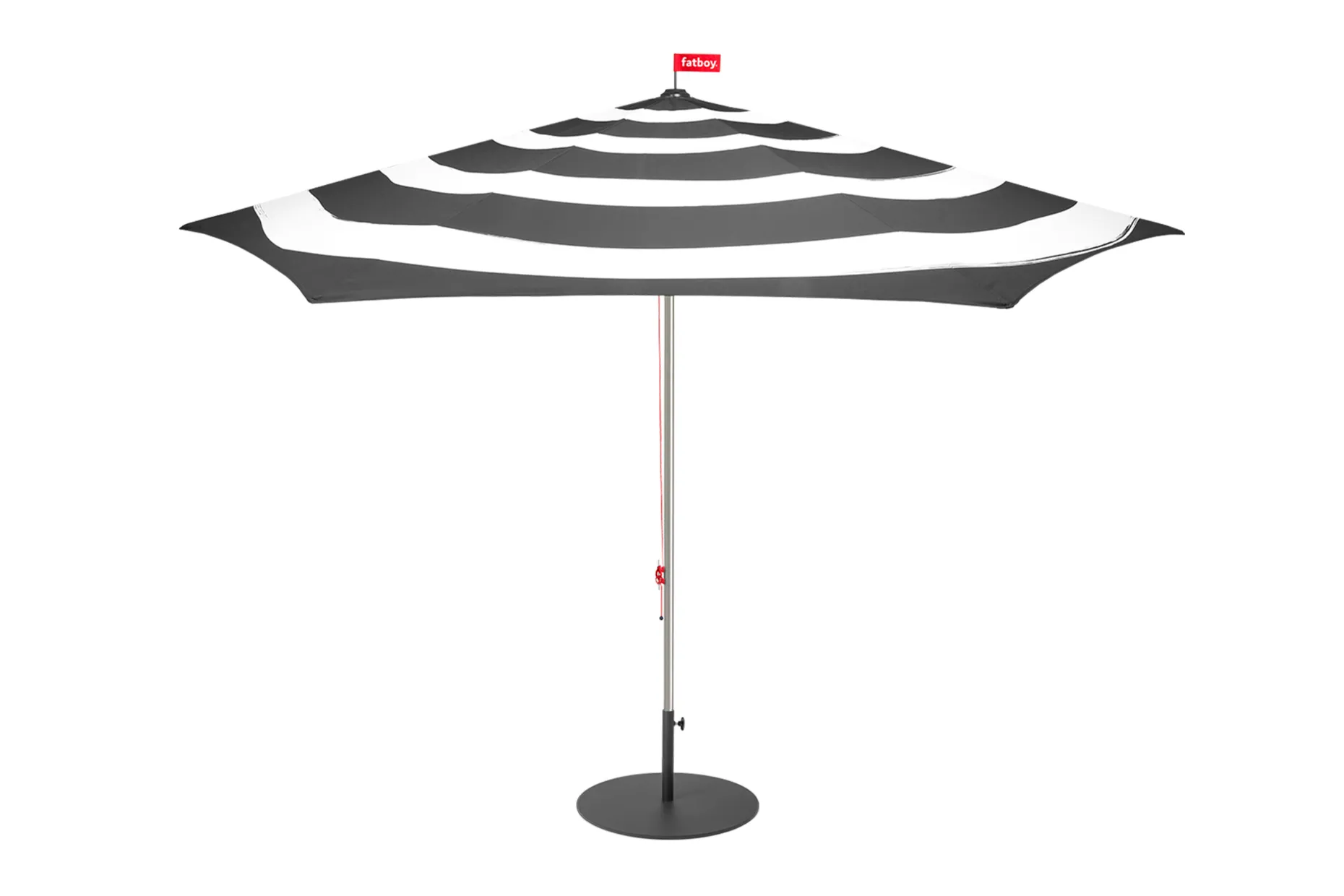 Stripesol + Base Black Parasol avec pied, 350x350x280 cm