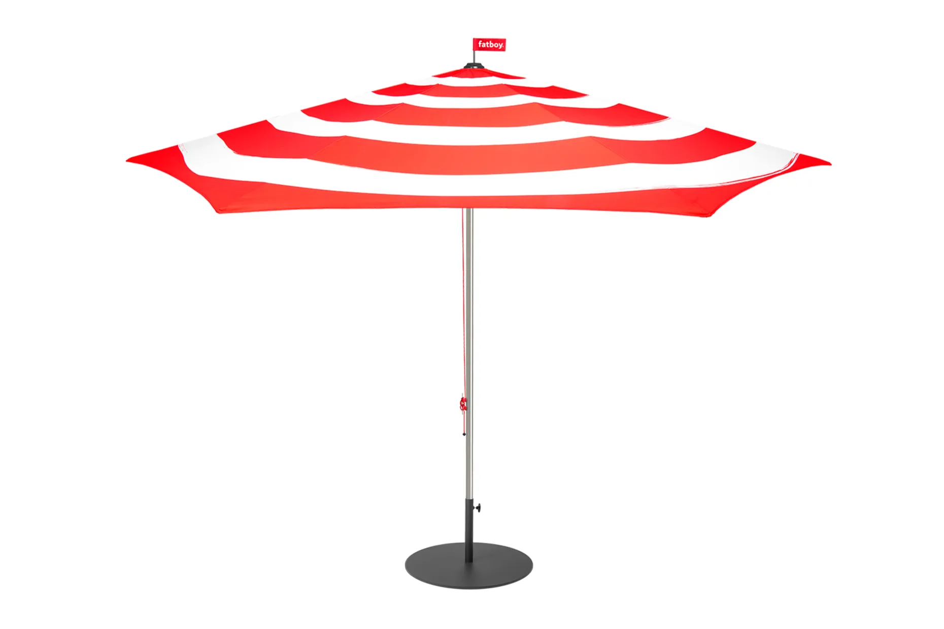 Stripesol + Base Black Parasol avec pied, 350x350x280 cm