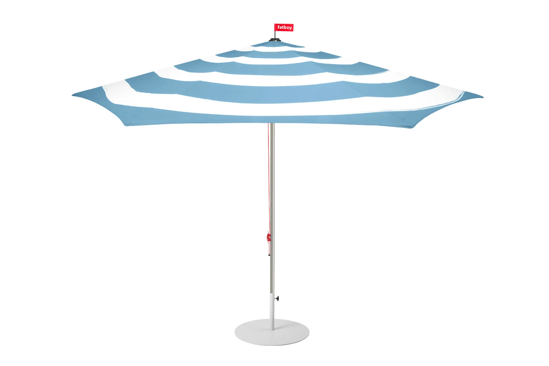 Stripesol + Base Light Grey Parasol avec pied, 350x350x280 cm