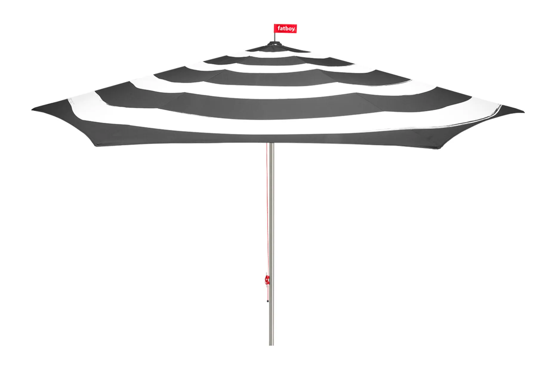 Stripesol 350 cm Parasol, black, 350x350x280 cm