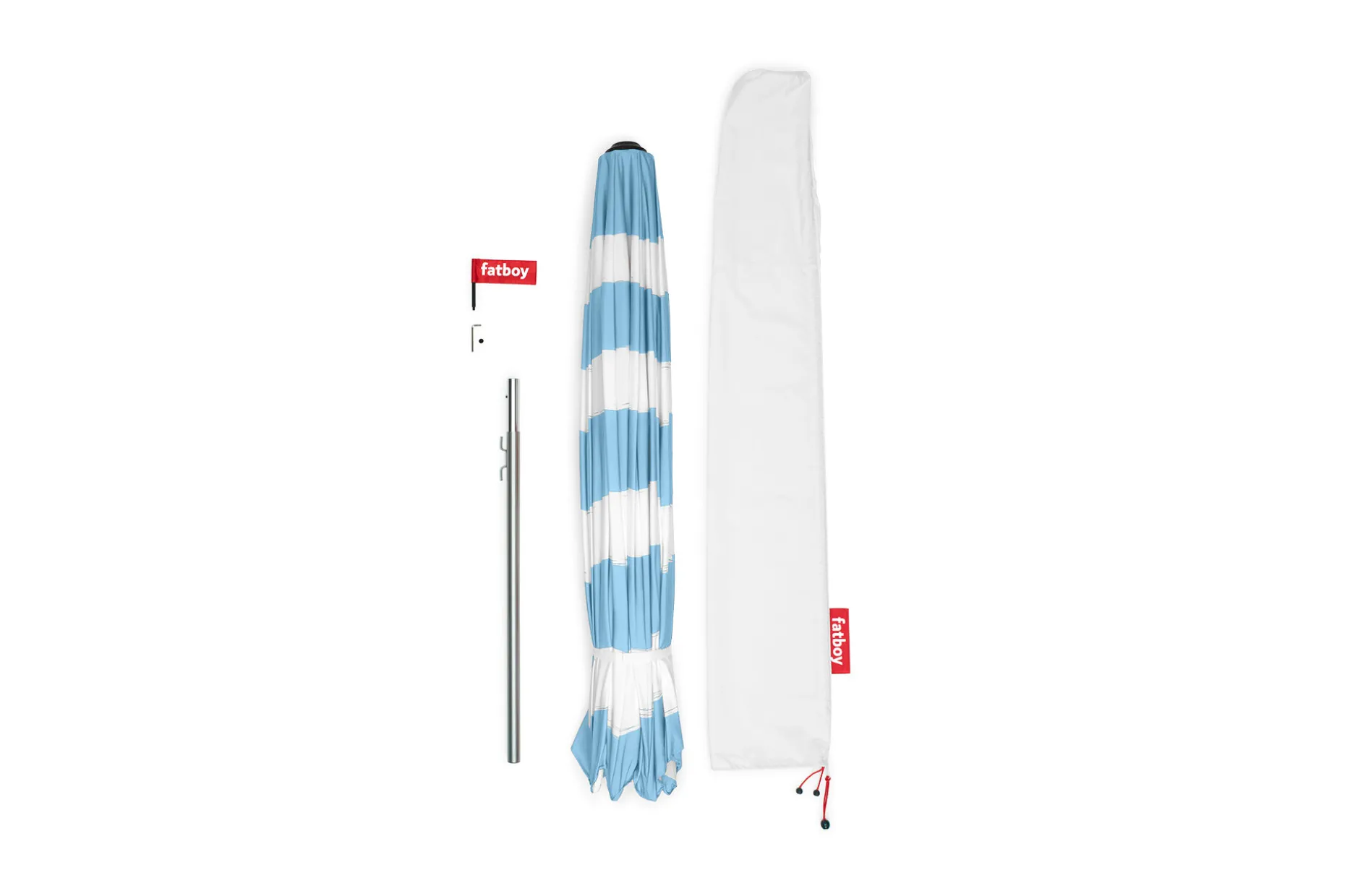 Stripesol 350 cm Parasol, bleu, 350x350x280 cm