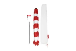 Stripesol 350 cm Parasol, rouge, 350x350x280 cm