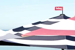 Stripesol 350 cm Parasol, rouge, 350x350x280 cm