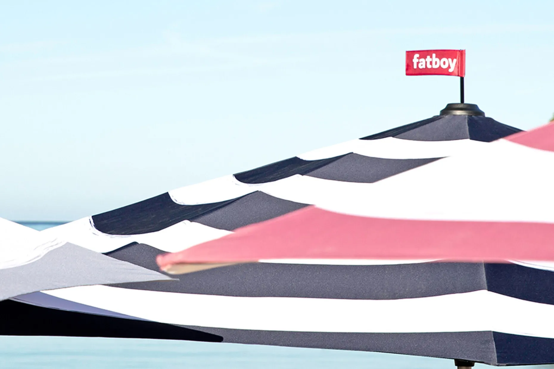 Stripesol 350 cm Parasol, rouge, 350x350x280 cm