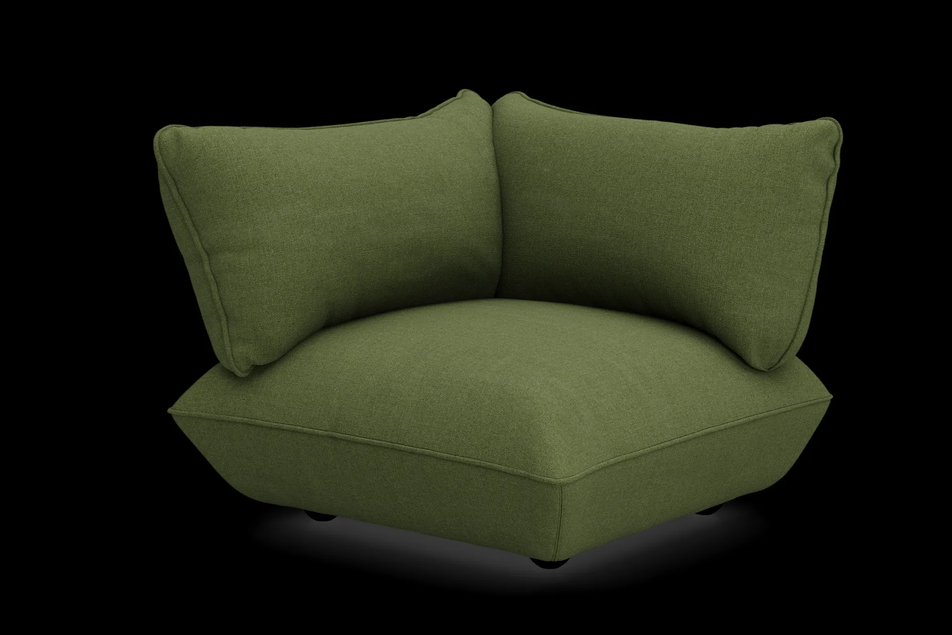 Sumo Corner Seat Boucle Corner Seat, vert, 108x108x90 cm