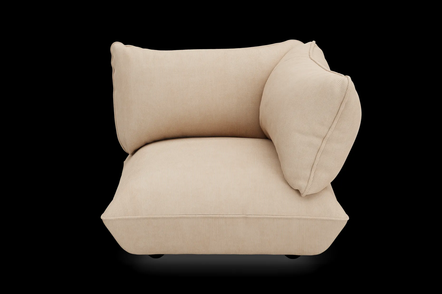 Sumo Corner Seat Right Cord Corner Seat, beige, 108x108x90 cm