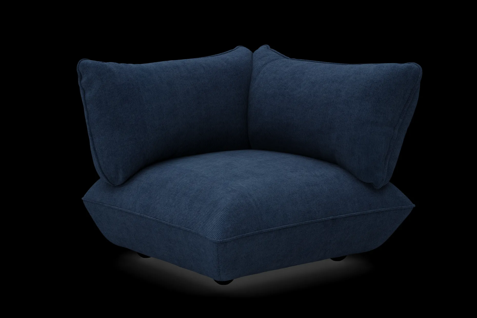 Sumo Corner Seat Right Cord Corner Seat, bleu, 108x108x90 cm