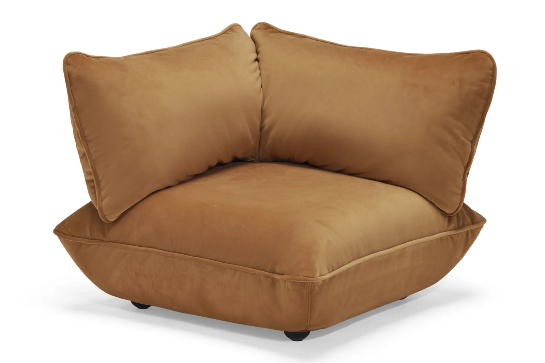 Sumo Corner Seat Velvet Corner Seat, marron, 108x108x90 cm
