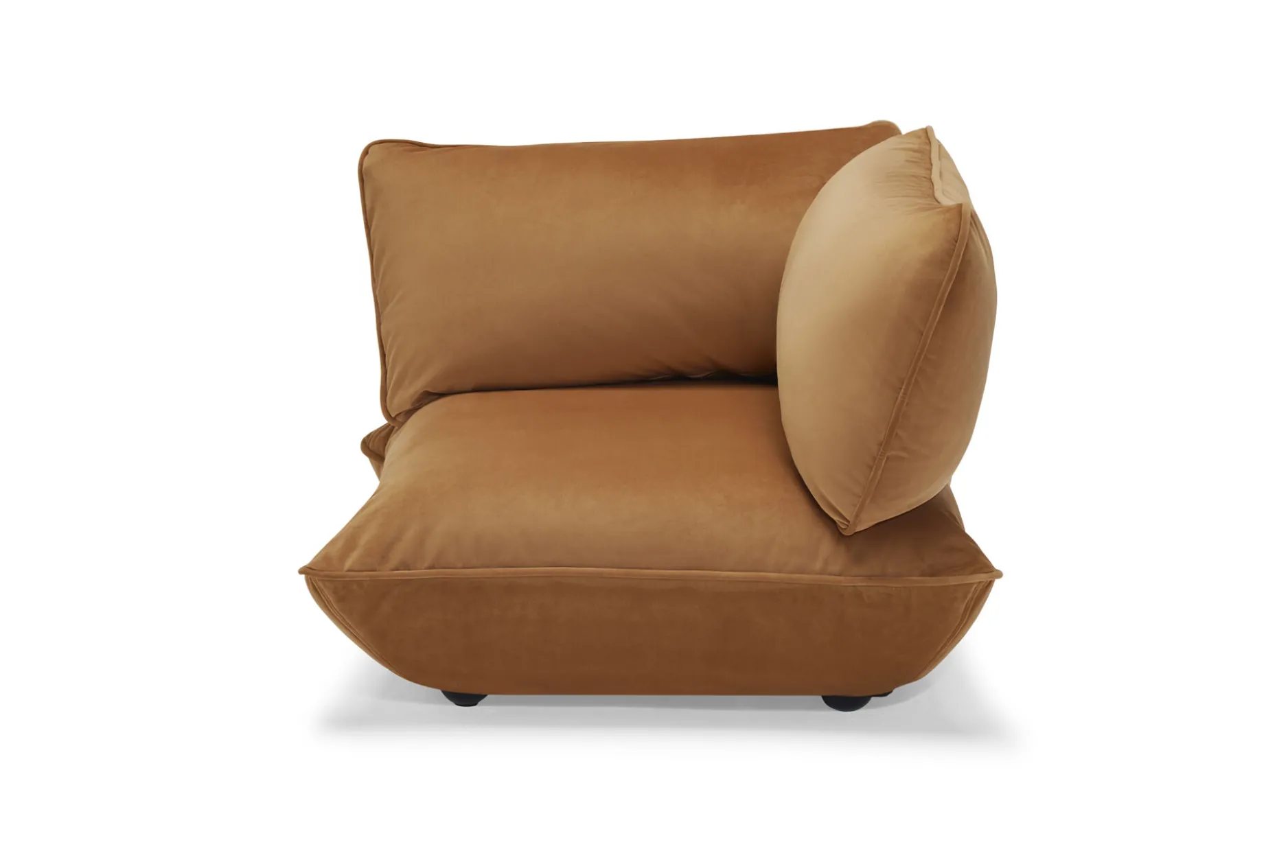 Sumo Corner Seat Velvet Corner Seat, marron, 108x108x90 cm
