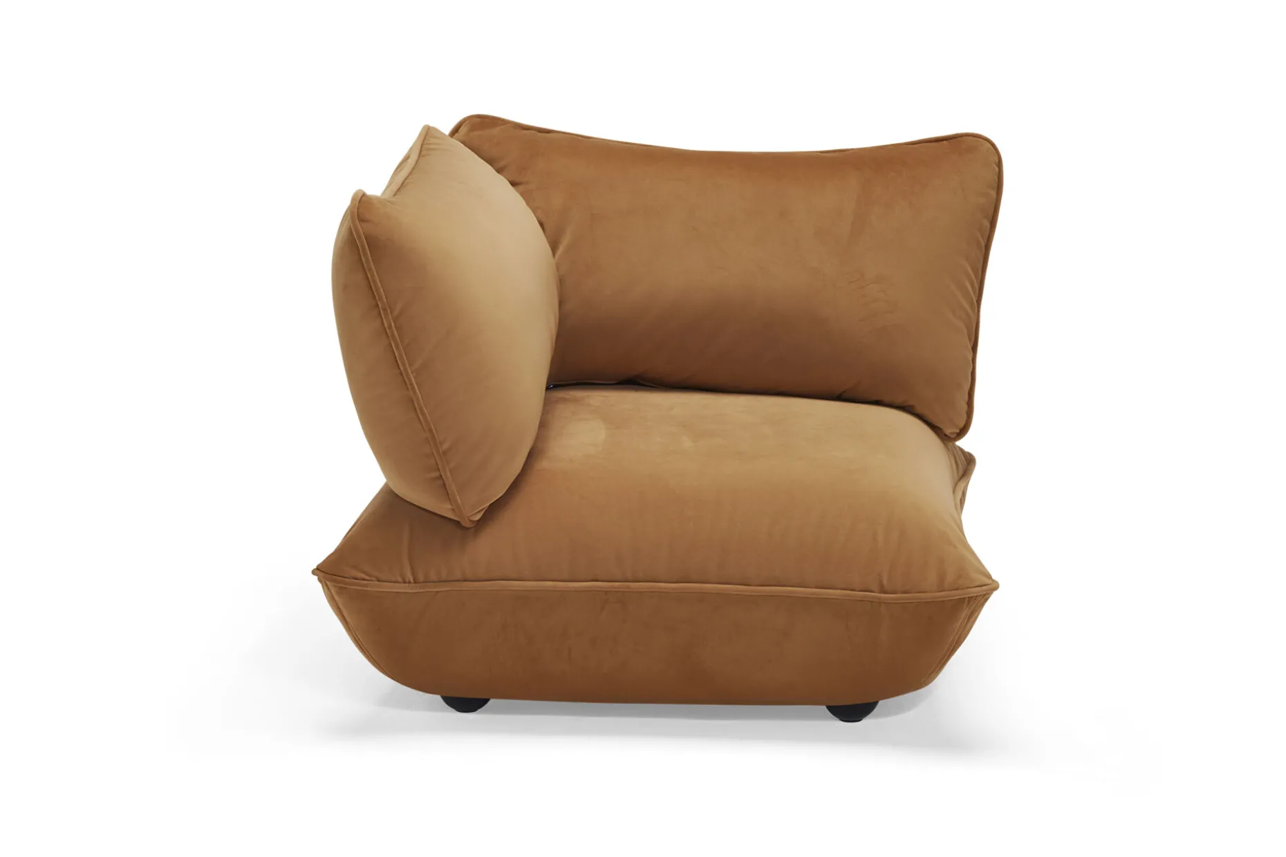 Sumo Corner Seat Velvet Corner Seat, marron, 108x108x90 cm