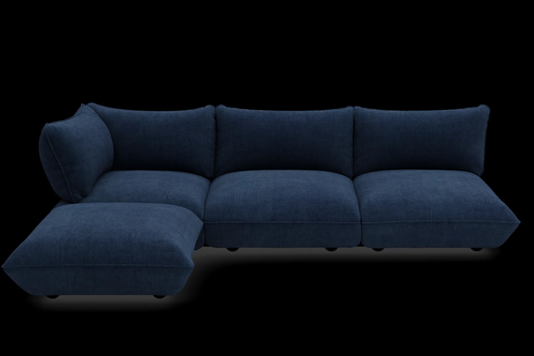 Sumo Corner Sofa Left Cord Deep Blue Canapé modulaire d’intérieur, 301x108x90 cm