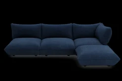 Sumo Corner Sofa Right Cord Deep Blue Canapé modulaire d’intérieur, 301x108x90 cm