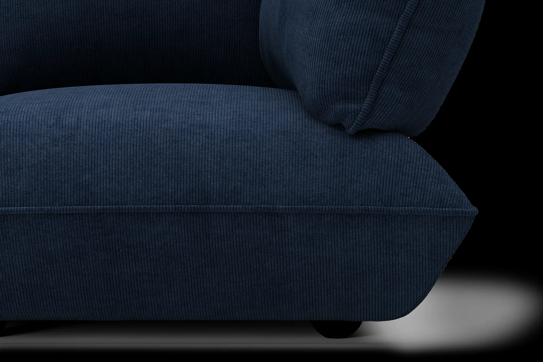 Sumo Corner Sofa Right Cord Deep Blue Canapé modulaire d’intérieur, 301x108x90 cm