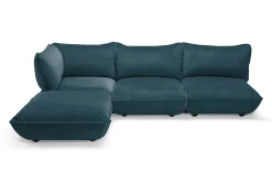 Sumo Corner Sofa Velvet Canapé modulaire d’intérieur, 301x108x90 cm