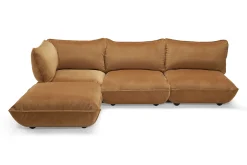 Sumo Corner Sofa Velvet Canapé modulaire d’intérieur, 301x108x90 cm