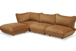 Sumo Corner Sofa Velvet Canapé modulaire d’intérieur, 301x108x90 cm