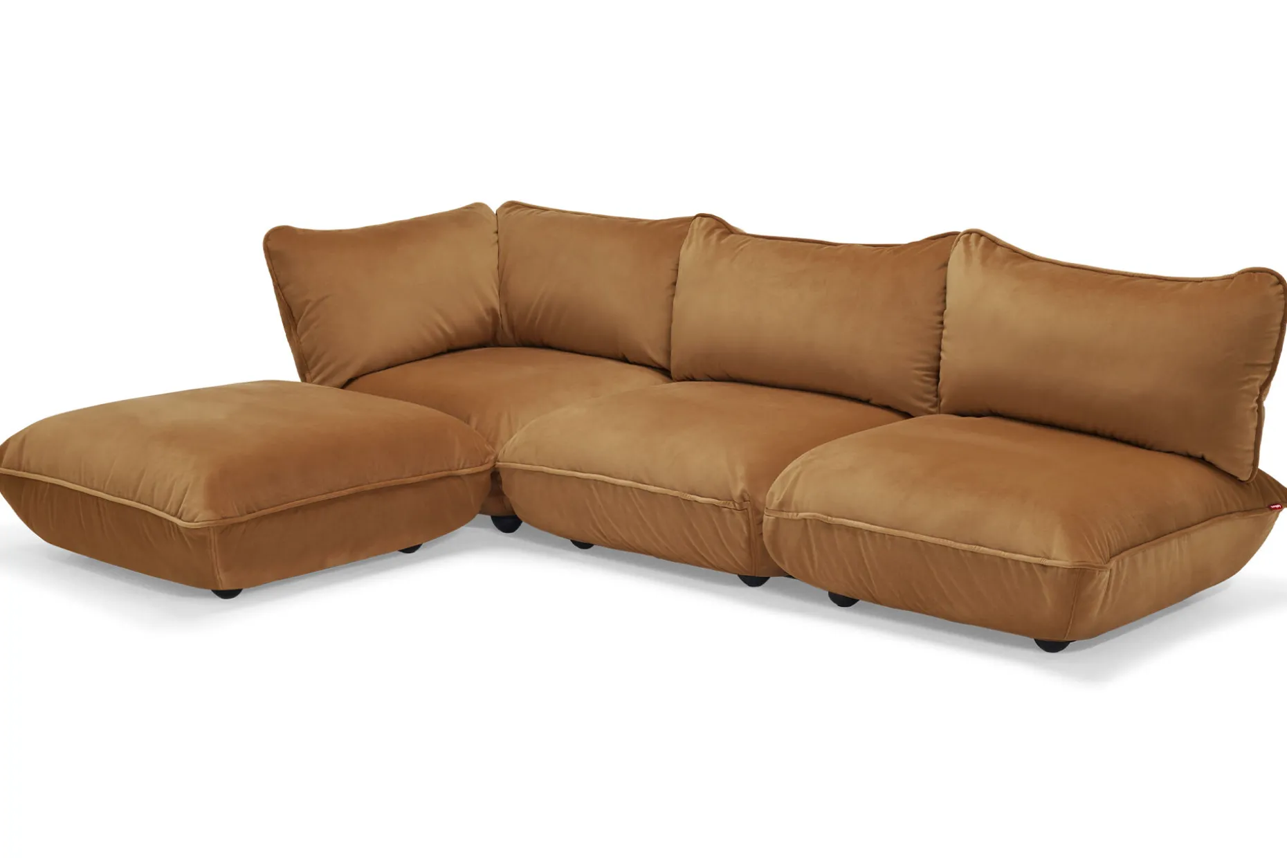 Sumo Corner Sofa Velvet Canapé modulaire d’intérieur, 301x108x90 cm