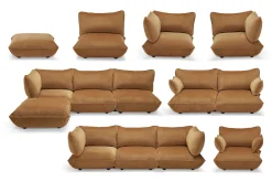Sumo Corner Sofa Velvet Canapé modulaire d’intérieur, 301x108x90 cm