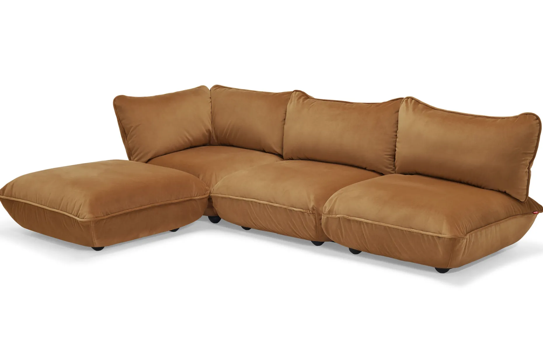 Sumo Hocker Velvet Hocker, marron, 108x108x44 cm