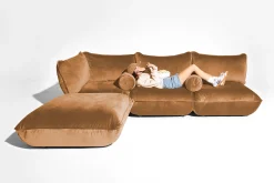 Sumo Hocker Velvet Hocker, marron, 108x108x44 cm