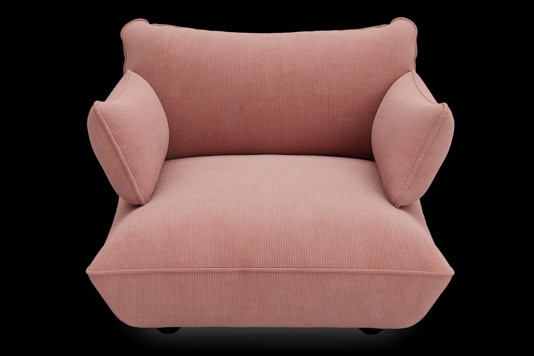 Sumo Loveseat Cord Soft Pink Loveseat, 114x108x90 cm