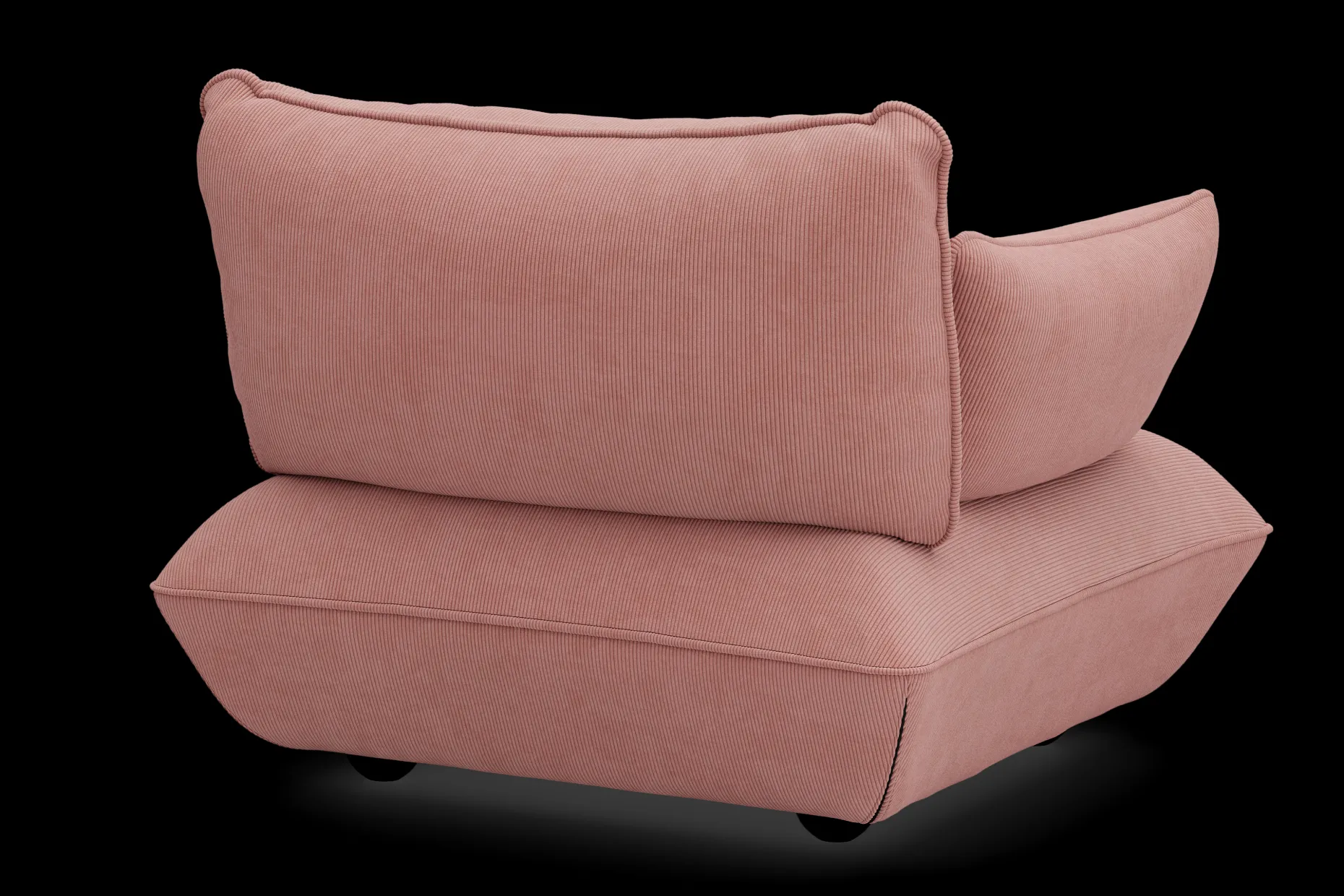 Sumo Loveseat Cord Soft Pink Loveseat, 114x108x90 cm