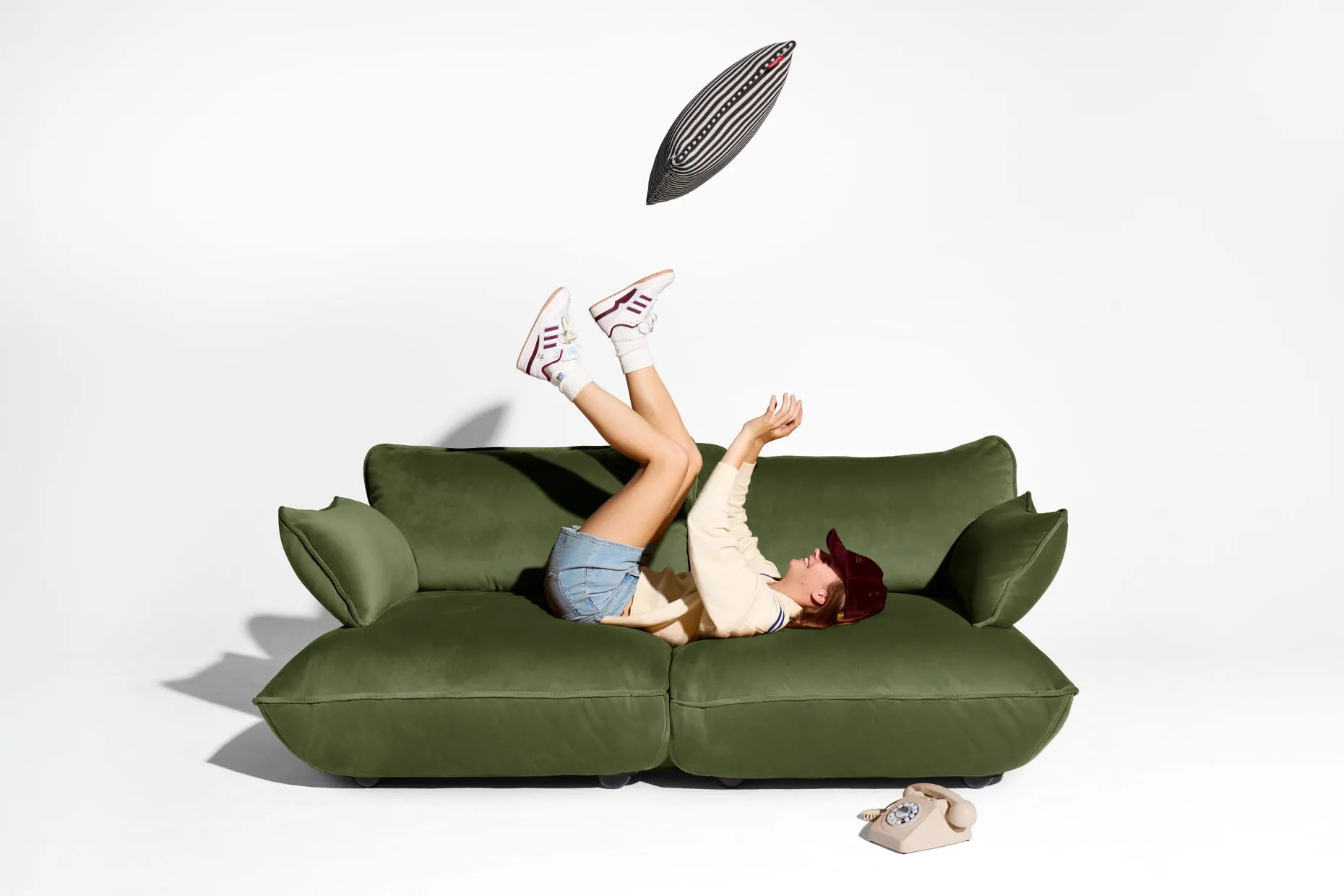 Sumo Loveseat Velvet Deep Green Loveseat, 114x108x90 cm