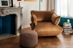 Sumo Seat Velvet Seat, marron, 108x108x90 cm