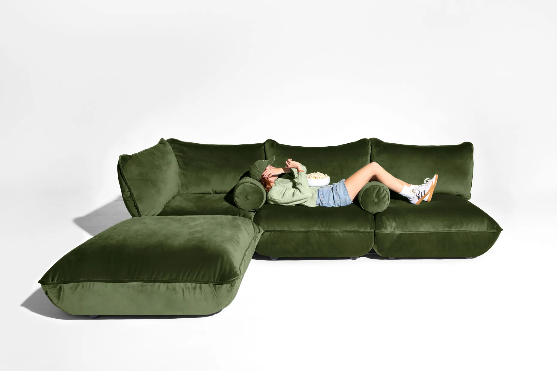 Sumo Seat Velvet Seat, vert, 108x108x90 cm